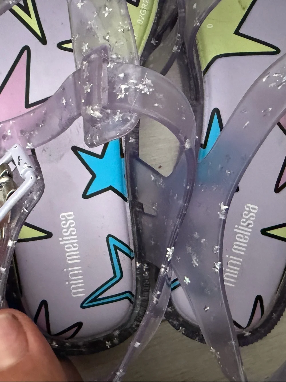 Mini Melissa Kids' Glitter Jellies size 1